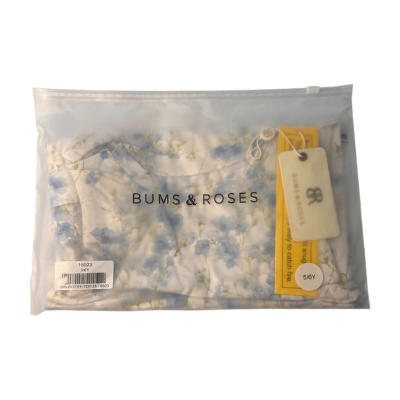 Bums & Roses Forget Me Not Two-Piece Pajama Set 5/6 NWT - Picture 1 of 3